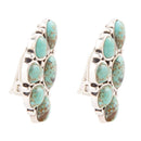 Durango Blue Turquoise Sterling Silver Clip Earrings