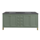 James Martin Chicago 72" Double Bathroom Vanity, Smokey Celadon