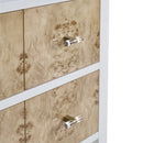 James Martin Olena 48" Single Bathroom Vanity, Polished White and Light Mappa Burl
