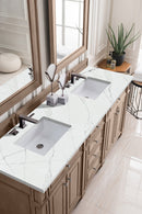 James Martin Bristol 72" Double Bathroom Vanity, Whitewashed Walnut
