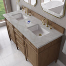 James Martin Brittany 60" Double Bathroom Vanity, Pecan