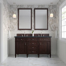 James Martin Brittany 60" Double Bathroom Vanity, Burnished Mahogany