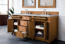 James Martin Bristol 72" Double Bathroom Vanity, Saddle Brown