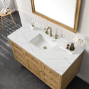 James Martin Laurent 48" Dual Mount Single Bathroom Vanity, Light Natural Oak