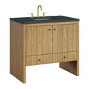 James Martin Hudson 36" Single Bathroom Vanity, Light Natural Oak
