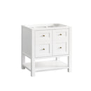 James Martin Breckenridge 30" Single Bathroom Vanity, Bright White