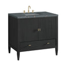 James Martin Myrrin 36" Single Bathroom Vanity, Carbon Oak