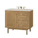 James Martin Laurent 36" Dual Mount Single Bathroom Vanity, Light Natural Oak
