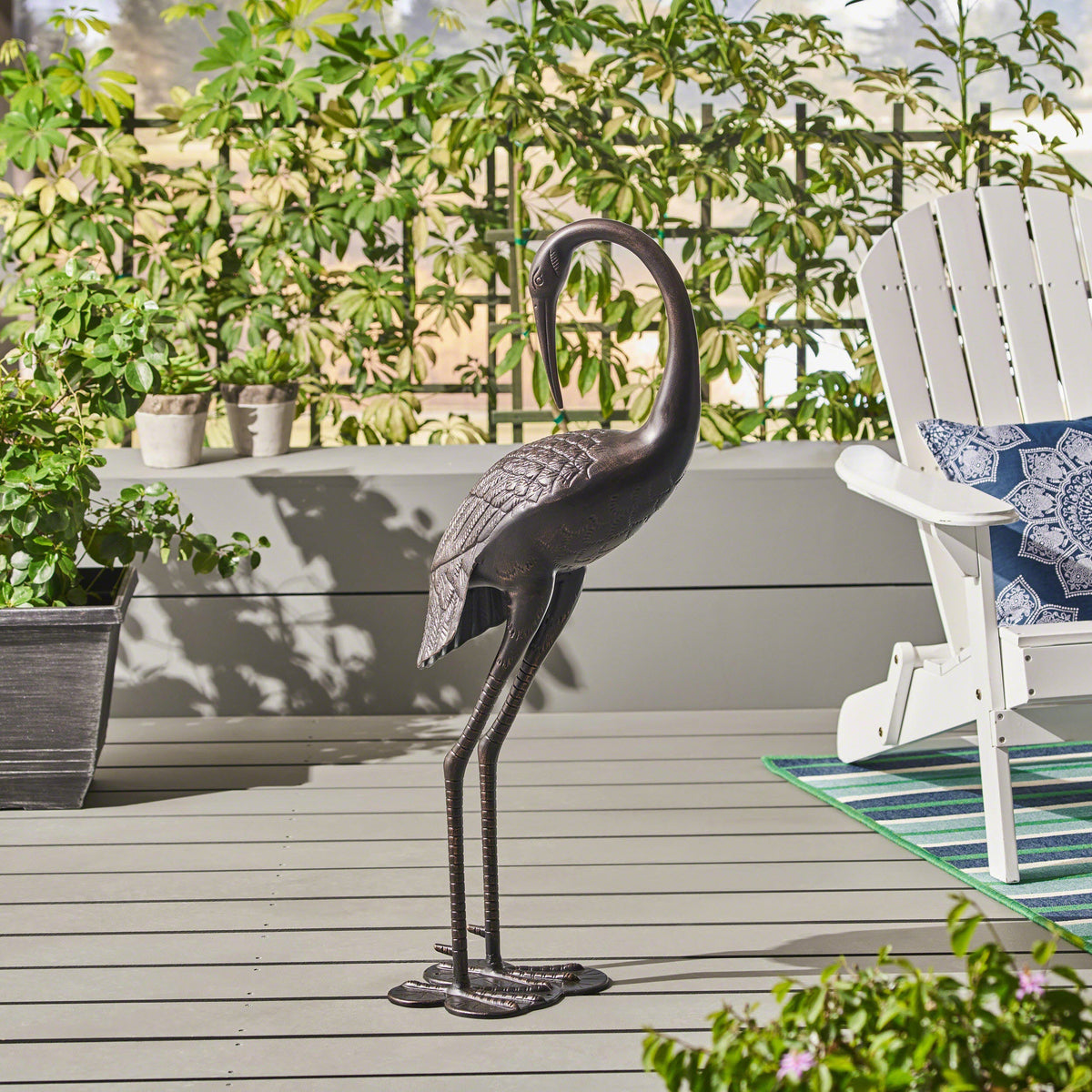 Sunny Outdoor 39 Inch Aluminum Crane, Shiny, photo 2 of 9
