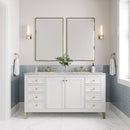 James Martin Chicago 60" Double Bathroom Vanity, Glossy White