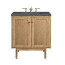 James Martin Laurent 30" Dual Mount Single Bathroom Vanity, Light Natural Oak
