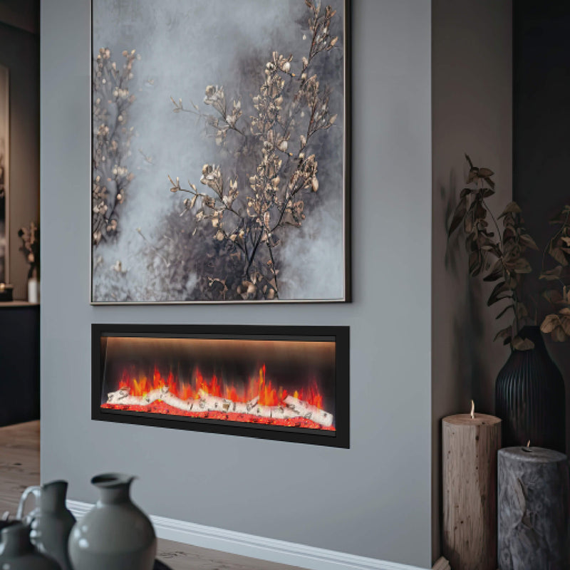 Dynasty Allegro 58" Smart Linear Electric Fireplace With Heater Timer Settings [DY-BFM58] (SAK23948)