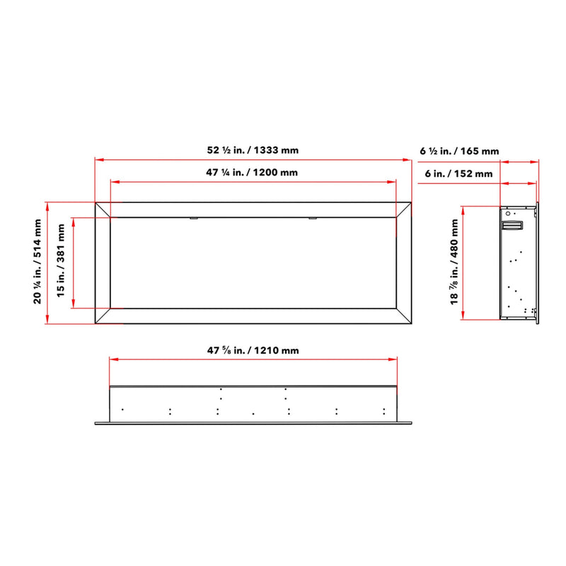 Dynasty Cascade 52" Recessed Smart Linear Electric Fireplace With Dynasty App [DY-BTX52] (SAK73485)