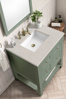 James Martin Breckenridge 30" Single Bathroom Vanity, Smokey Celadon