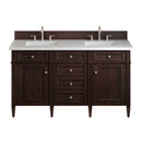 James Martin Brittany 60" Double Bathroom Vanity, Burnished Mahogany