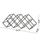 Modern Industrial Tabletop Wine Rack With 7 Bottle Holders - Black