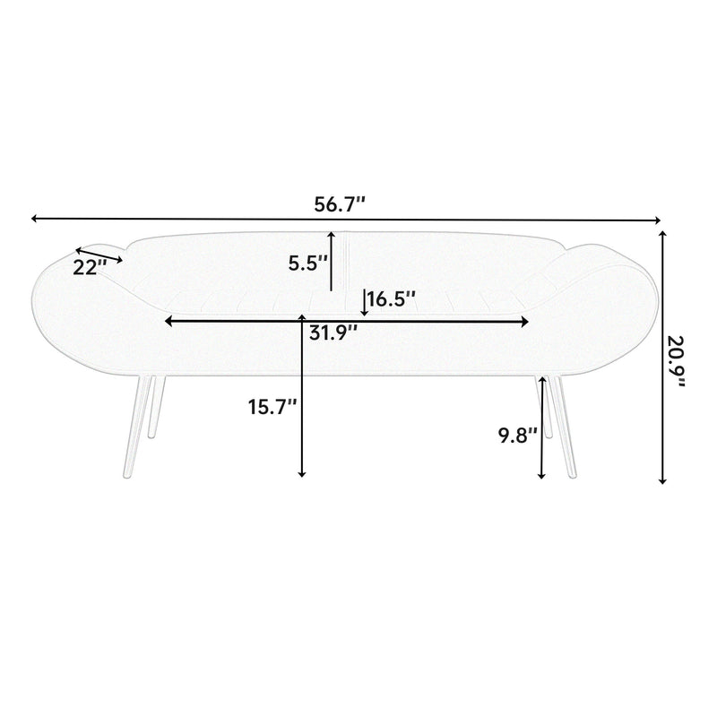 57 inch sofa stool PVC fabric can be placed in the bed circumference can also be placed in the porch