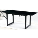 Square Extendable Dining Table With Metal Leg, Modern Space Saving Kitchen Table For Living Room by Unique Piece Furniture