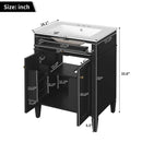 Bathroom Vanity With 2 Doors And Tip Out Drawer, Soft Closing Hinges by Unique Piece Furniture