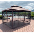 Patio Gazebo Tent With Ventilated Double Roof And Mosquito Net For Backyard Or Garden by Unique Piece Furniture