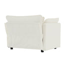 Comfy Deep Single Seat Sofa Upholstered Reading Armchair