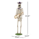 Halloween Skeleton Guitar Yard Decoration