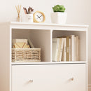 Toy Storage Organizer With Large Drawer And Low Bookshelf For Nursery & Playroom - White by HouseOfZazla