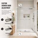 50-54" W x 72" H Framed Double Sliding Shower Door by HouseOfZazla
