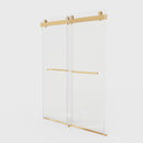 Frameless Double Sliding Soft-Close Shower Door, 3 / 8" (10Mm) Thick SGCC Tempered Glass Door, Matte by HouseOfZazla