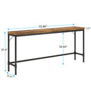 Tribesigns - Extra Long Console Table - Brown / Black by HouseOfZazla