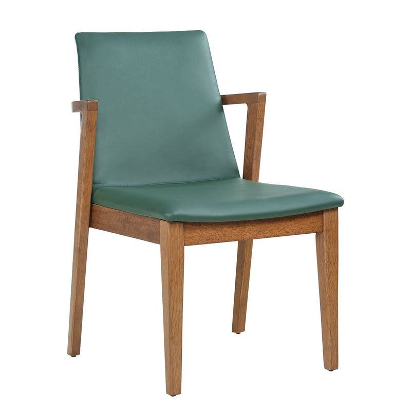Dining Chairs (Set of 2) - Green / Walnut, photo 12 of 12