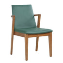 Dining Chairs (Set of 2) - Green / Walnut by HouseOfZazla