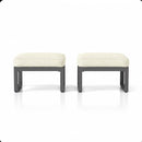 Patio All-Weather Ottomans With Thick Cushions (Set of 2) by HouseOfZazla