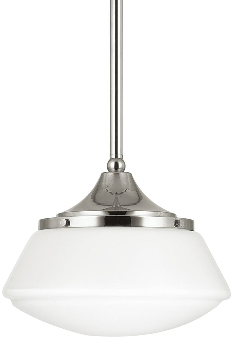 11"W Pendants 1-Light Mini-Pendant Polished Nickel