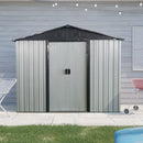 Outdoor Metal Storage Shed With Sliding Door And Foundation For Backyard, Patio, Lawn by HouseOfZazla