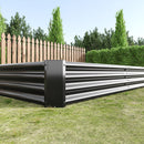 Raised Garden Bed Kit - Metal 7.6x3.7x0.98 ft Black by HouseOfZazla