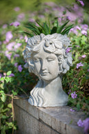 Cement Bust Wall Planter Indoor Outdoor Home Garden Decor, 8 - Gray by HouseOfZazla