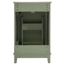 Modern Small Bathroom Vanity Cabinet With Ceramic Basin, Ample Storage, 1 Soft Close Door by HouseOfZazla