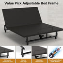 Adjustable Bed Base Frame With Wireless Remote, 4 USB Ports, Under Bed Nightlights, Zero Gravity by HouseOfZazla