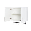 Bathroom Wall Cabinet with Adjustable Shelf, Towel Bar, and 5 Hooks by HouseOfZazla