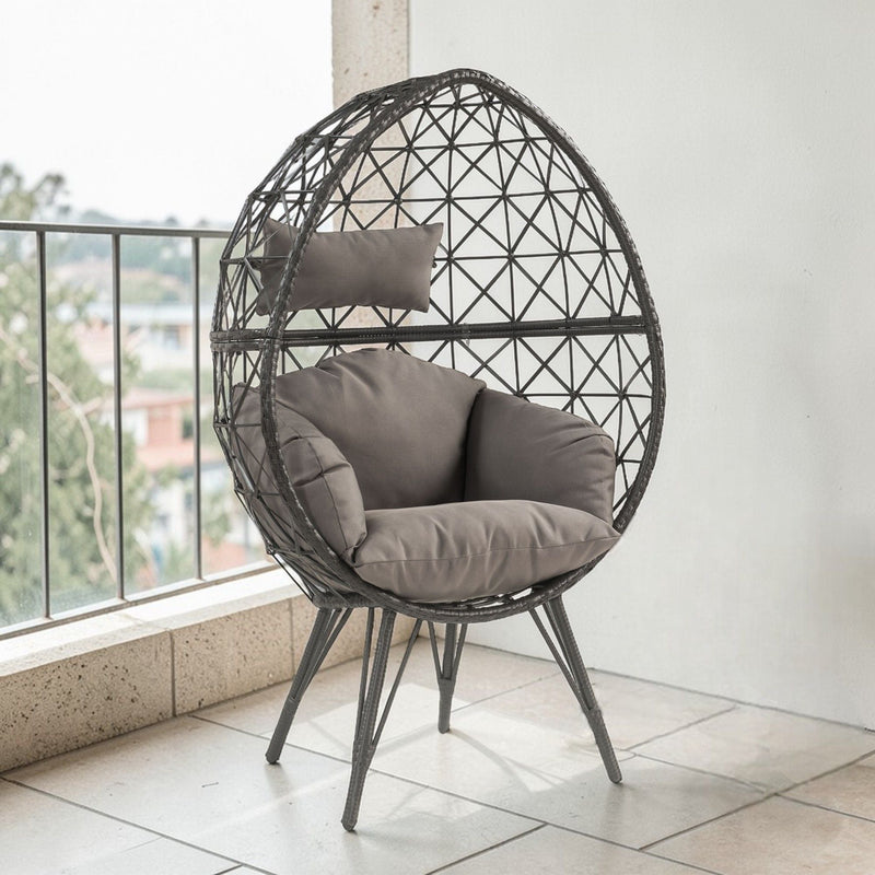 Aeven - Patio Lounge Chair - Light Gray, photo 5 of 6