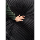 74.8" Modern Luxury Twins Sofa Couch for Living Room Quality Corduroy Upholstery Sleeper Sofa Bed Daybed Black