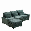 Modern Comfy L Shaped Sectional Sofa With Movable Ottoman by Unique Piece Furniture