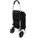 Foldable Shopping Trolley With Wheels And Removable Waterproof Bag - Black by HouseOfZazla
