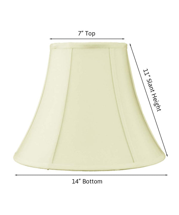 14"W x 11"H Egg Shell Shantung Bell Lampshade, photo 2 of 7