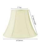 14"W x 11"H Egg Shell Shantung Bell Lampshade