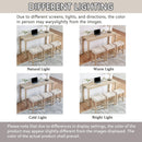 4 Piece Bar Table Set with Power Outlet,Bar Table Set with Chairs,Sofa Bar Table with Stools,Behind Couch Table with 3 Padded Stools for Living Room,Dining room, Light Oak by Montret