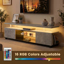 TV Stant With LED And Large Side Cabinet by Unique Piece Furniture