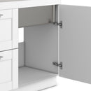 Shaker - Modern Wide Laundry Cabinet With Faucet And Sink - White