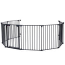 Adjustable Safety Gate Play Yard Metal Doorways Fireplace Fence Christmas Tree Fence Gate For House Stairs Gate Prohibited Area Fence